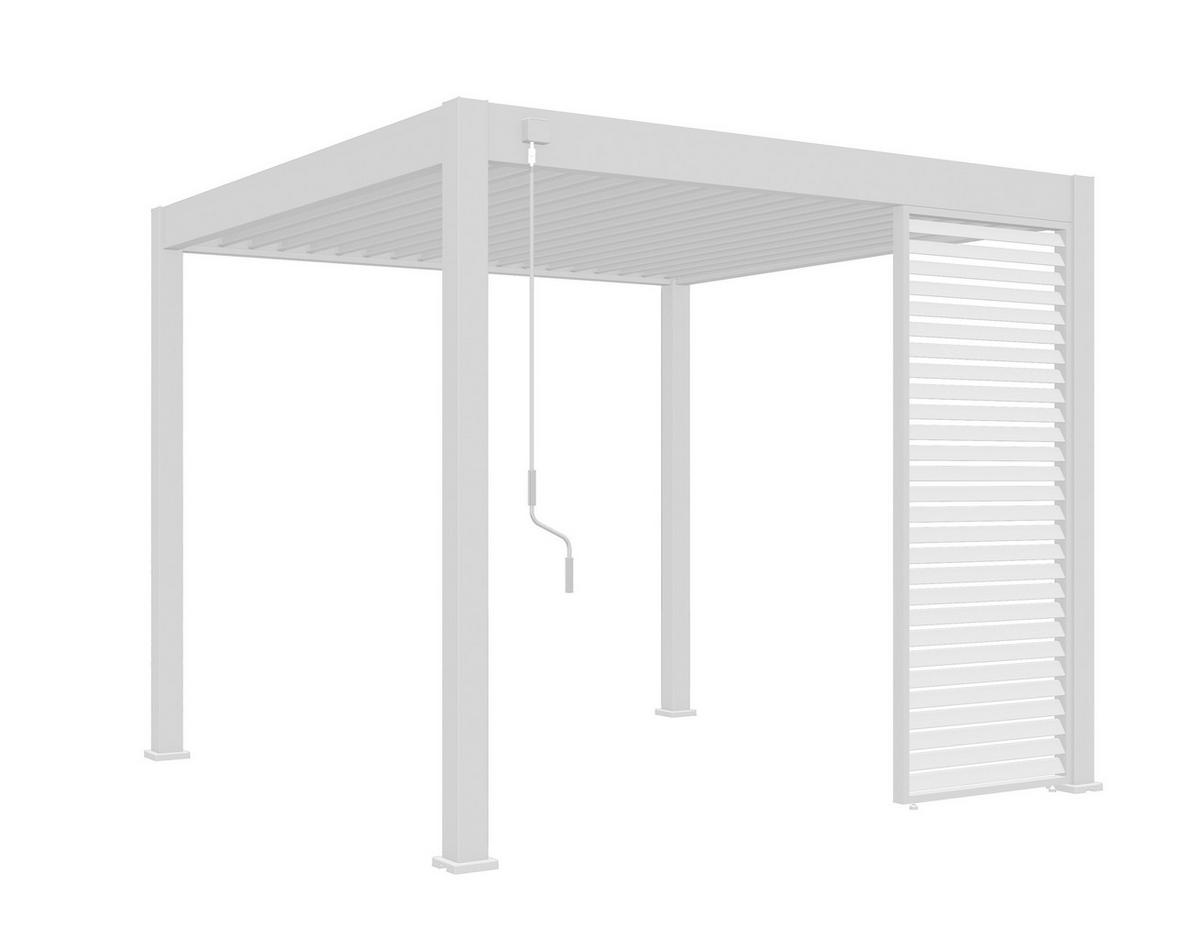 PERGOLA-SEITENTEIL - Weiss, Basics, Metall (113/235/8cm) - Gardenson
