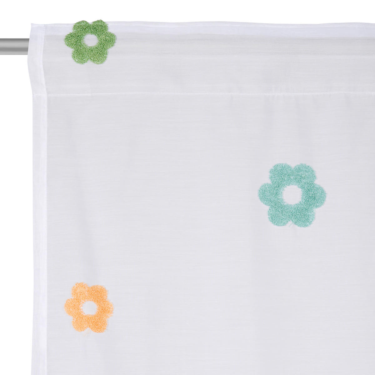 HOTOVÝ ZÁVĚS, průhledné, 140/245 cm - bílá/vícebarevná, Konvenční, textil (140/245cm) - Esposa