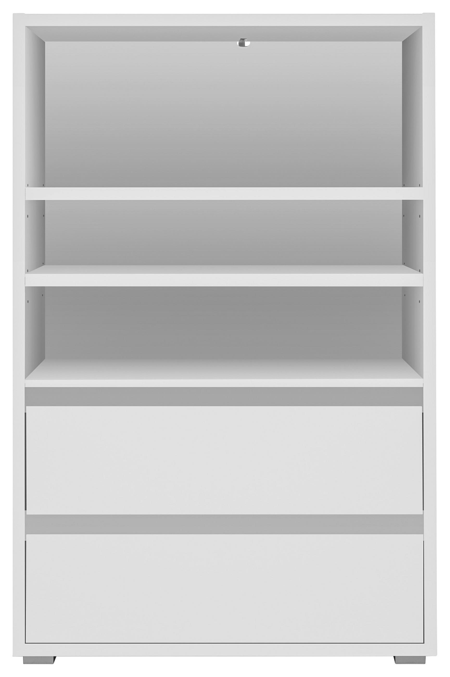 REGALNI ELEMENT 85/131/37 cm bela  - srebrne barve/bela, Konvencionalno, leseni material (85/131/37cm) - Livetastic