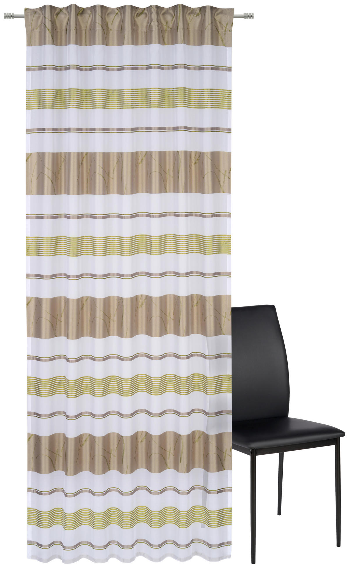 HOTOVÝ ZÁVĚS, poloprůhledné, 140/245 cm - zelená, Konvenční, textil (140/245cm) - Esposa