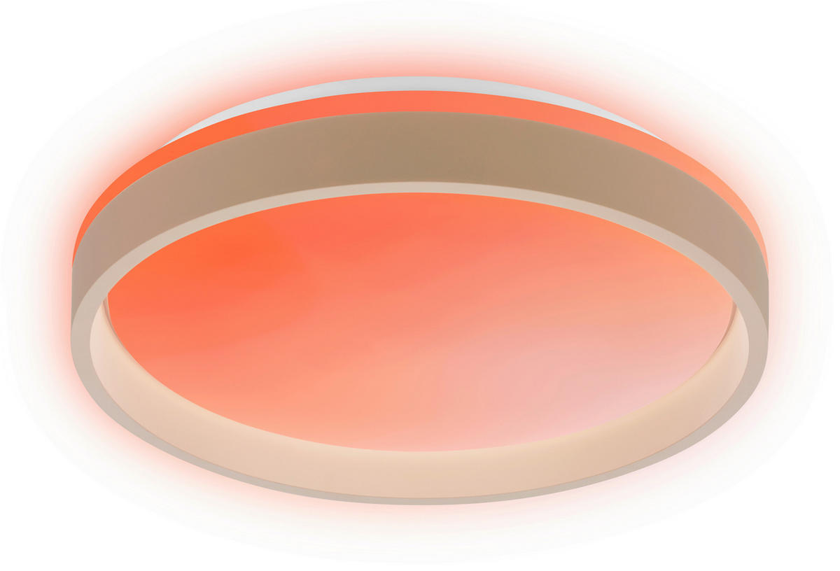 LED-DECKENLEUCHTE Aurie Glow 39/8 cm   - Beige, KONVENTIONELL, Kunststoff (39/8cm) - Briloner