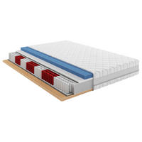 WENDEMATRATZE 200/200 cm, Höhe ca.: 24 cm, H3 + H3 = fest,  - Weiß, Basics, Textil (200/200cm) - Chameo