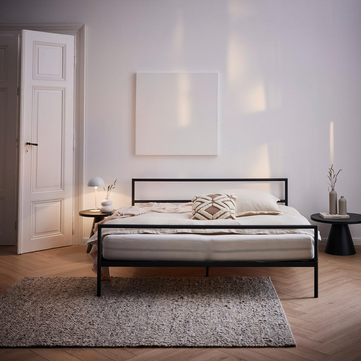 METALLBETT 180/200 cm  in Schwarz  - Schwarz, Design, Metall (180/200cm) - Livetastic