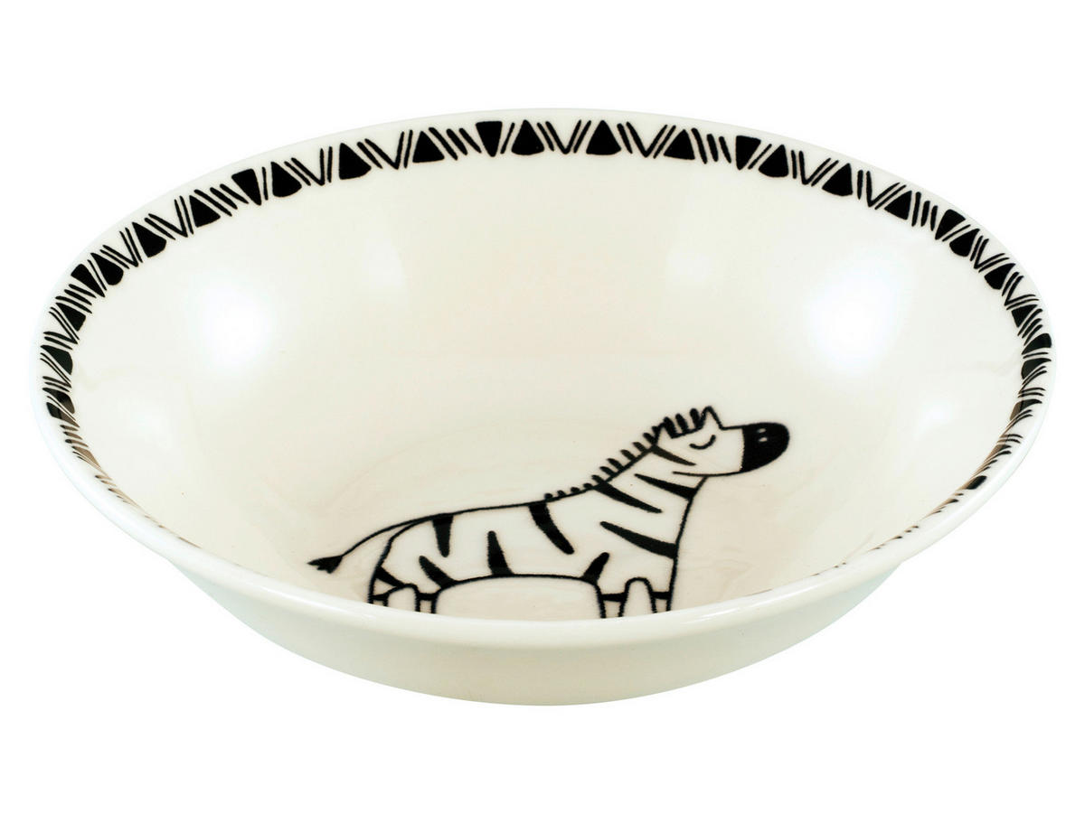 KINDERSCHÜSSEL Safari Bunt Steinzeug  - Multicolor/Grauweiß, Basics, Keramik - Creatable