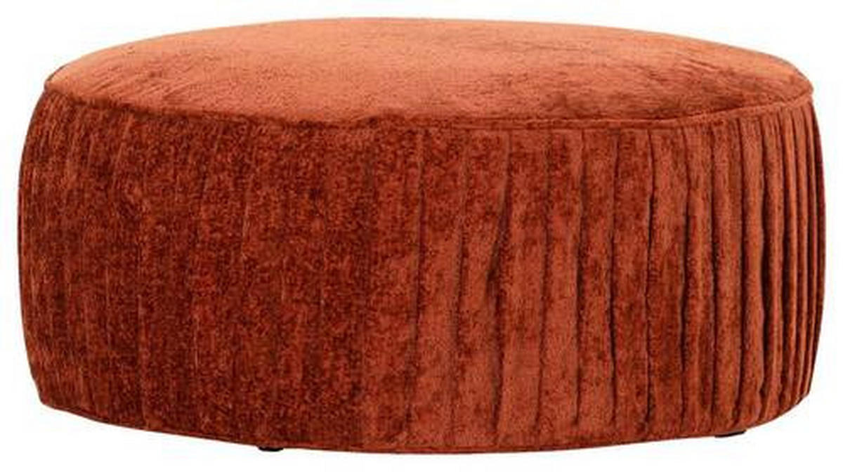 HOCKER in Textil Kupferfarben  - Schwarz/Kupferfarben, Design, Kunststoff/Textil (75/38/75cm) - Landscape