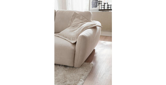 ECKSOFA  in Chenille Naturfarben  224/307 cm  - Schwarz/Naturfarben, KONVENTIONELL, Kunststoff/Textil (224/307cm) - Hom`in