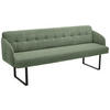 SITZBANK 217/85/69 cm Cord Graugrün Metall  - Schwarz/Graugrün, Design, Textil/Metall (217/85/69cm) - Musterring