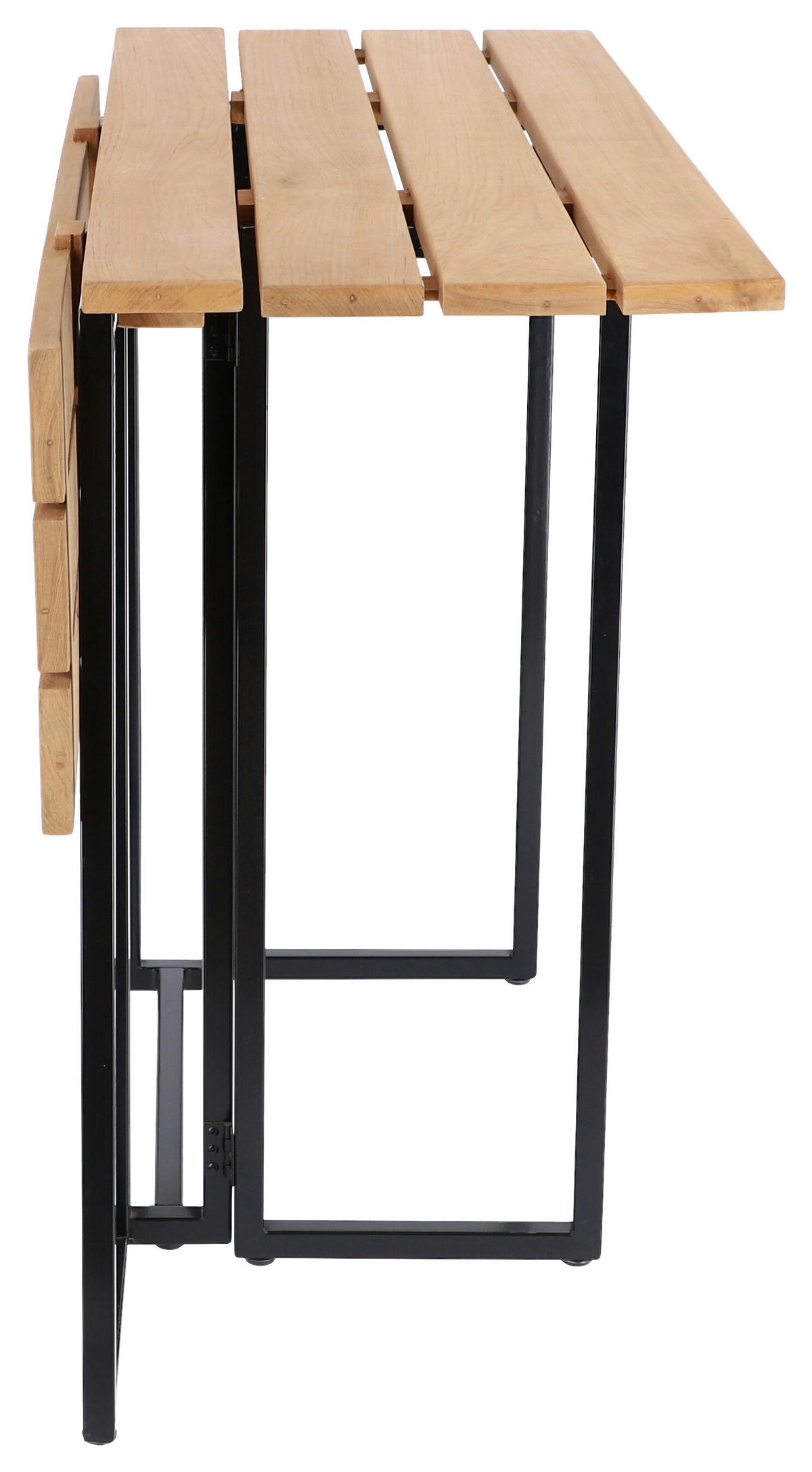 GARTENKLAPPTISCH 100/69/74 cm Holz rechteckig  - Schwarz/Teakfarben, KONVENTIONELL, Holz/Metall (100/69/74cm) - Jan Kurtz