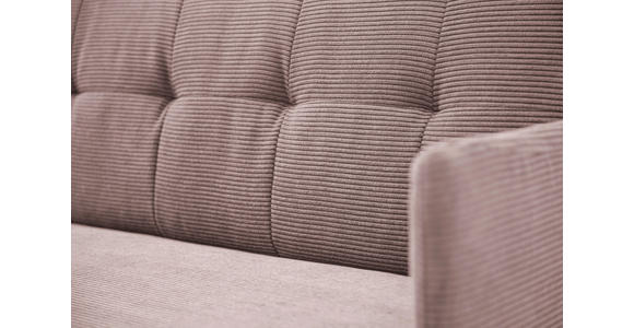 SITZBANK in Textil Altrosa - Schwarz/Altrosa, Design, Textil/Metall (206/85/69cm) - Johann Jakob