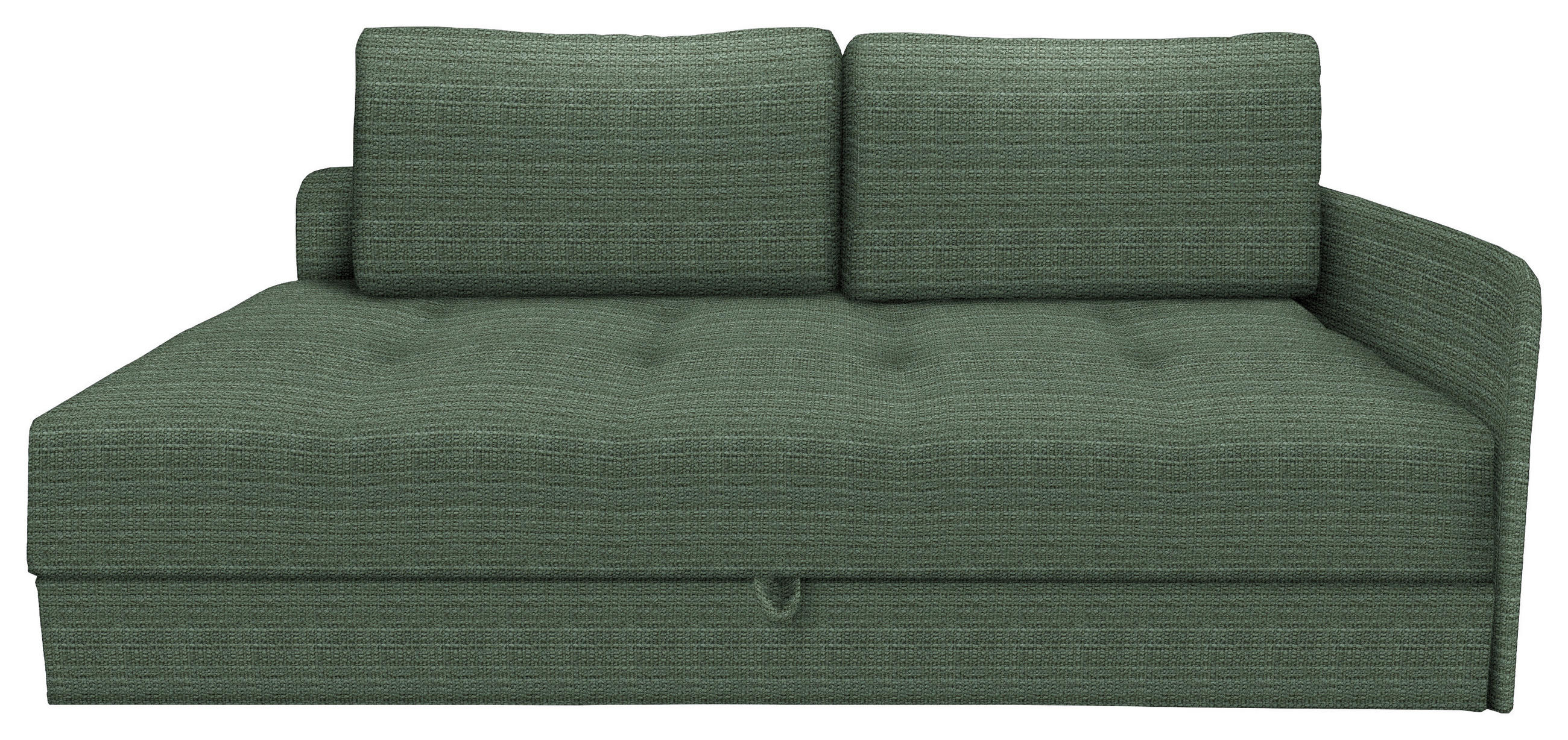 LIEGE in Velours Olivgrün  - Schwarz/Olivgrün, KONVENTIONELL, Kunststoff/Textil (205/80/95cm) - Xora