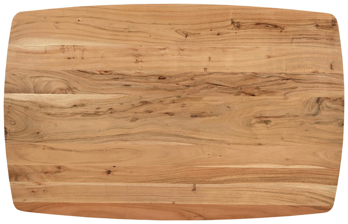 ESSTISCH in Holz, Metall 140/90/76 cm   - Schwarz/Akaziefarben, Lifestyle, Holz/Metall (140/90/76cm) - Boxxx