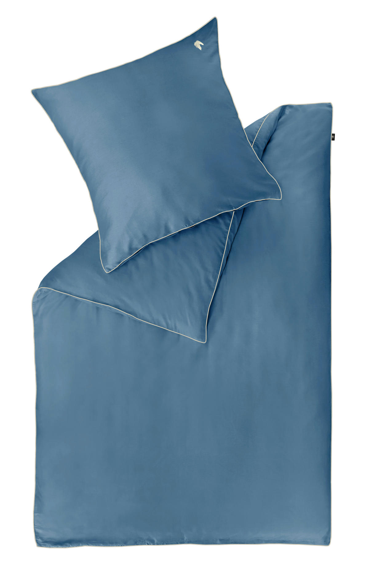 WENDEBETTWÄSCHE Marcel.Remus.Design - Palma blau Satin 135/200 cm  - Blau, Design, Textil (135/200cm)