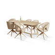 ARMLEHNSTUHL  Sitzfläche 360° drehbar   Taupe, Eichefarben  - Taupe/Eichefarben, KONVENTIONELL, Holz/Textil (59/85/57cm) - Linea Natura
