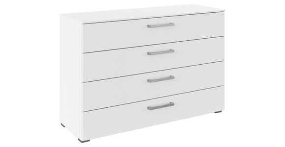 KOMMODE , 120/81/42 cm, 4 Schublade(n)  - Edelstahlfarben/Alufarben, Basics, Holzwerkstoff/Kunststoff (120/81/42cm) - Xora