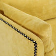 SOFA in Cord Gelb  - Gelb/Schwarz, Design, Textil/Metall (210/70/100cm) - Ambia Home