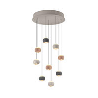 LED-HÄNGELEUCHTE Musterring 54/200 cm   - Aprikose/Anthrazit, Design, Metall (54/200cm) - Musterring