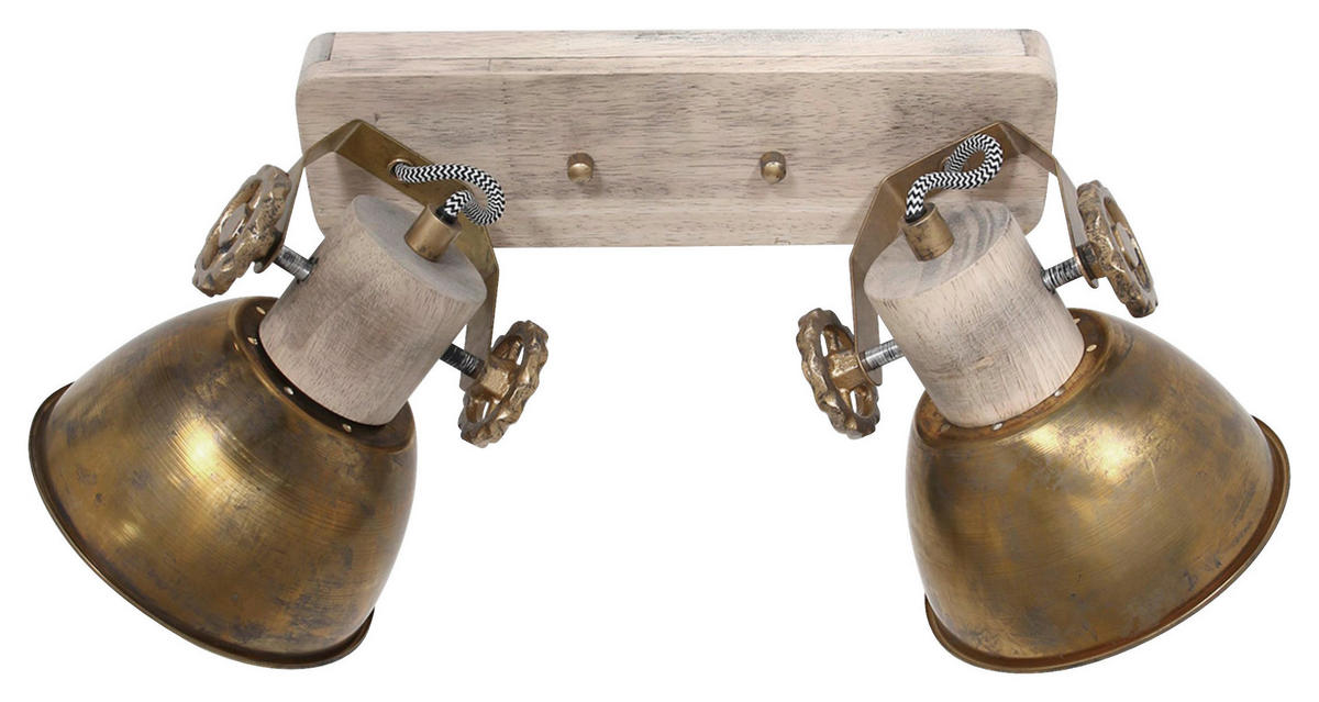 DECKENSPOTS - Anthrazit, Trend, Holz/Metall (32/19/17cm)