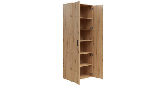 MEHRZWECKSCHRANK 70/195/40 cm  - Anthrazit/Schwarz, MODERN, Holzwerkstoff/Kunststoff (70/195/40cm) - Carryhome