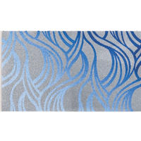 BADEMATTE Blau 60/100 cm  - Blau, Design, Kunststoff/Textil (60/100cm) - Grund