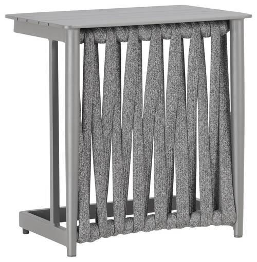 GARTENBEISTELLTISCH - Dunkelgrau/Anthrazit, Modern, Textil/Metall (60/60.5/40cm) - Amatio