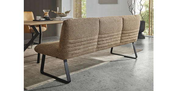 SITZBANK 221/90/70 cm Flachgewebe Rostfarben, Cognac  - Rostfarben/Cognac, Design, Textil/Metall (221/90/70cm) - Dieter Knoll