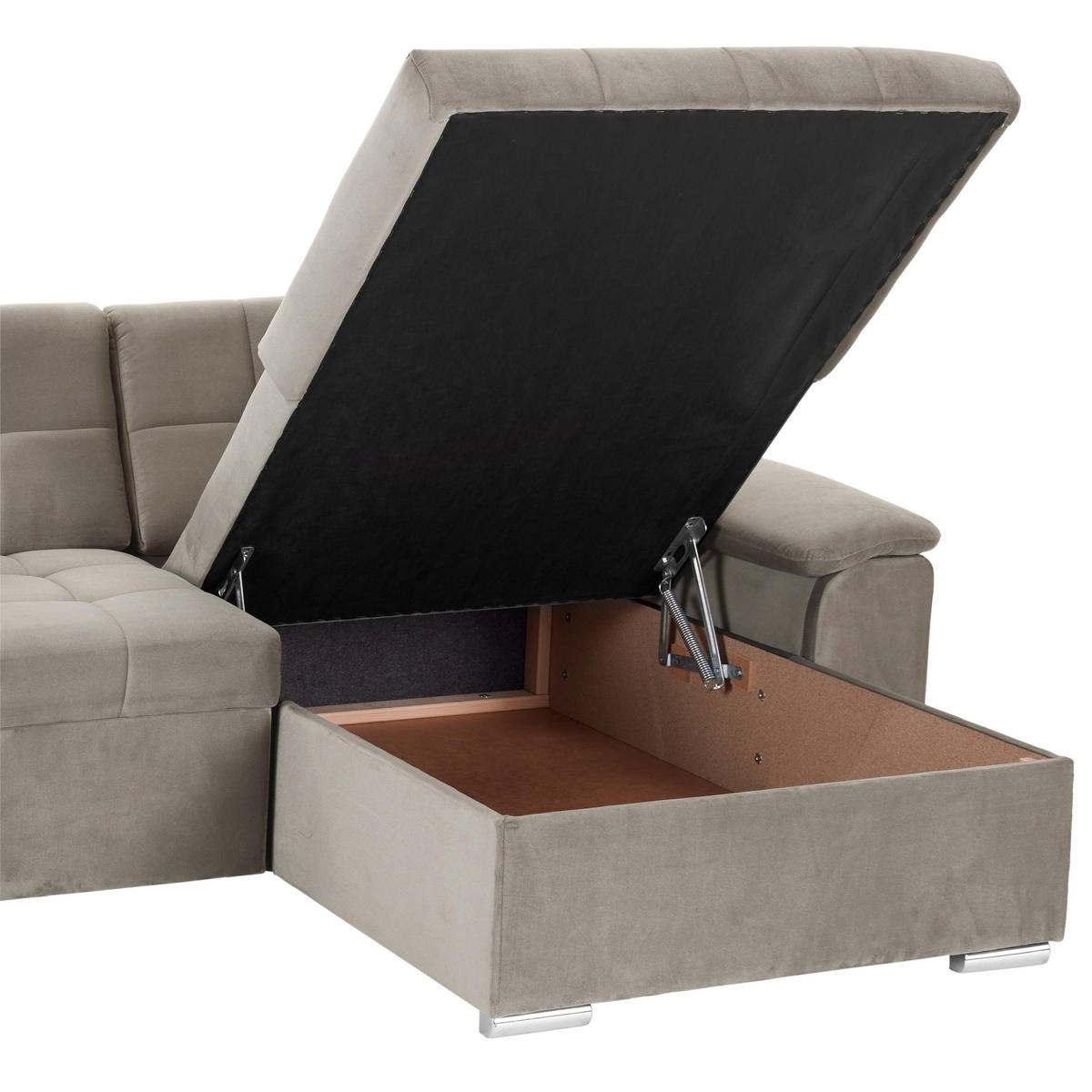 ECKSOFA Beige Zierkissen  - Beige, Trend, Textil (257/167cm) - Livetastic