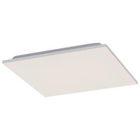 STROPNÉ LED SVIETIDLO, 45/45/6,1 cm - biela/hliníková, Basics, kov/plast (45/45/6,1cm)