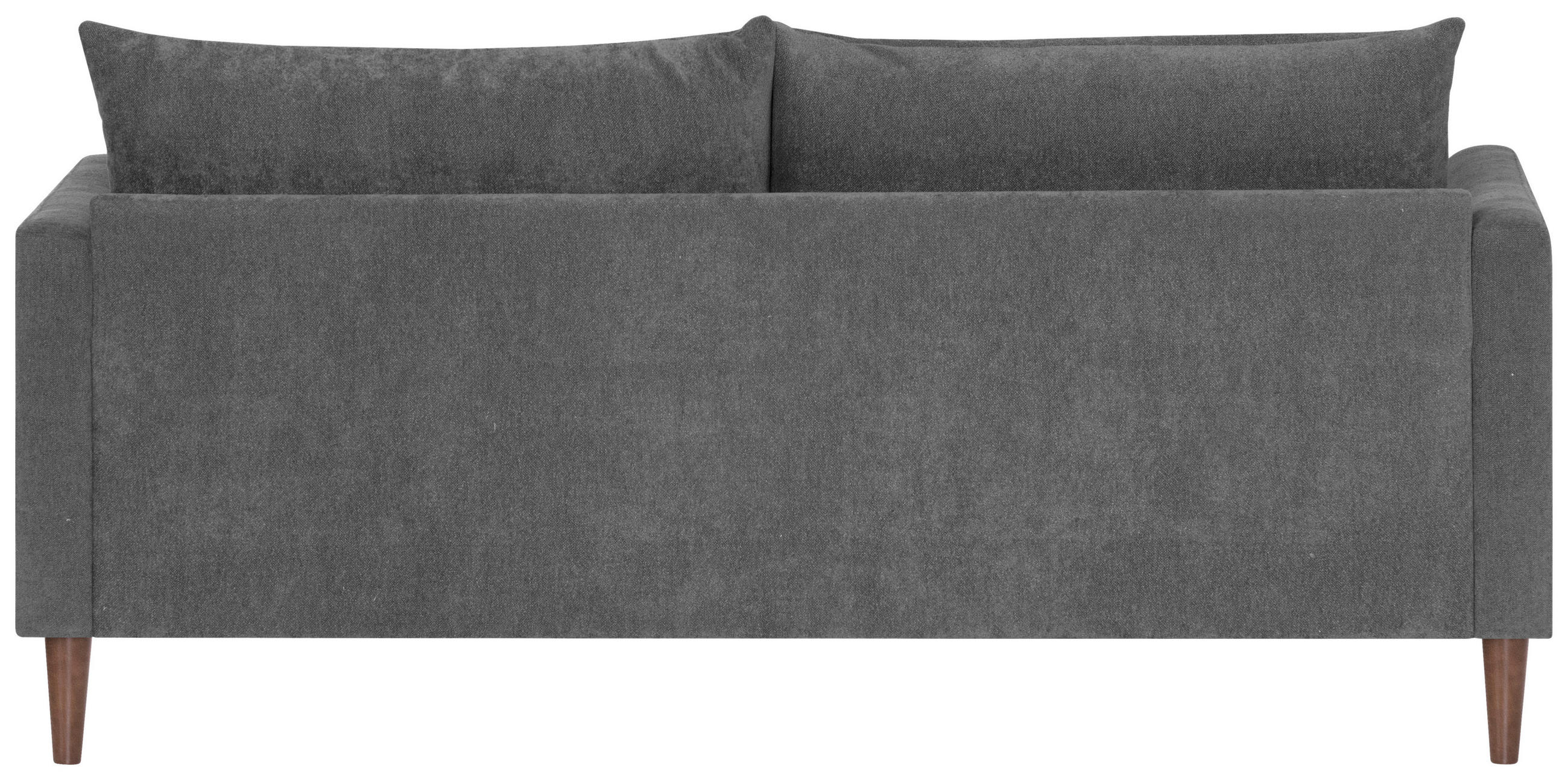2,5-SITZER in Flachgewebe Grau  - Dunkelbraun/Grau, KONVENTIONELL, Holz/Textil (182/82/97cm) - MID.YOU