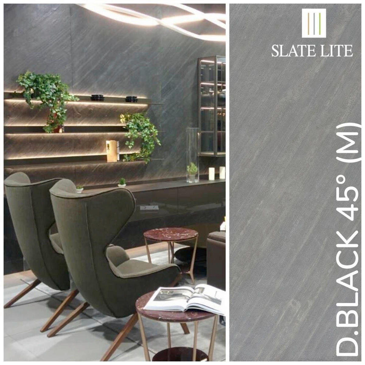 WANDPANEEL Anthrazit, Grau, Dunkelgrau  - Dunkelgrau/Anthrazit, Basics, Kunststoff/Stein (240/120cm)