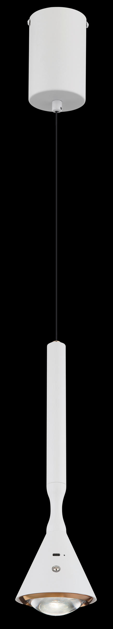 LED-HÄNGELEUCHTE 99/210 cm  - Weiß, Design, Kunststoff/Metall (99/210cm) - Globo