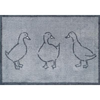 FUßMATTE 60/85 cm Ducks  - Grau, ROMANTIK / LANDHAUS, Kunststoff/Textil (60/85cm) - wash+dry