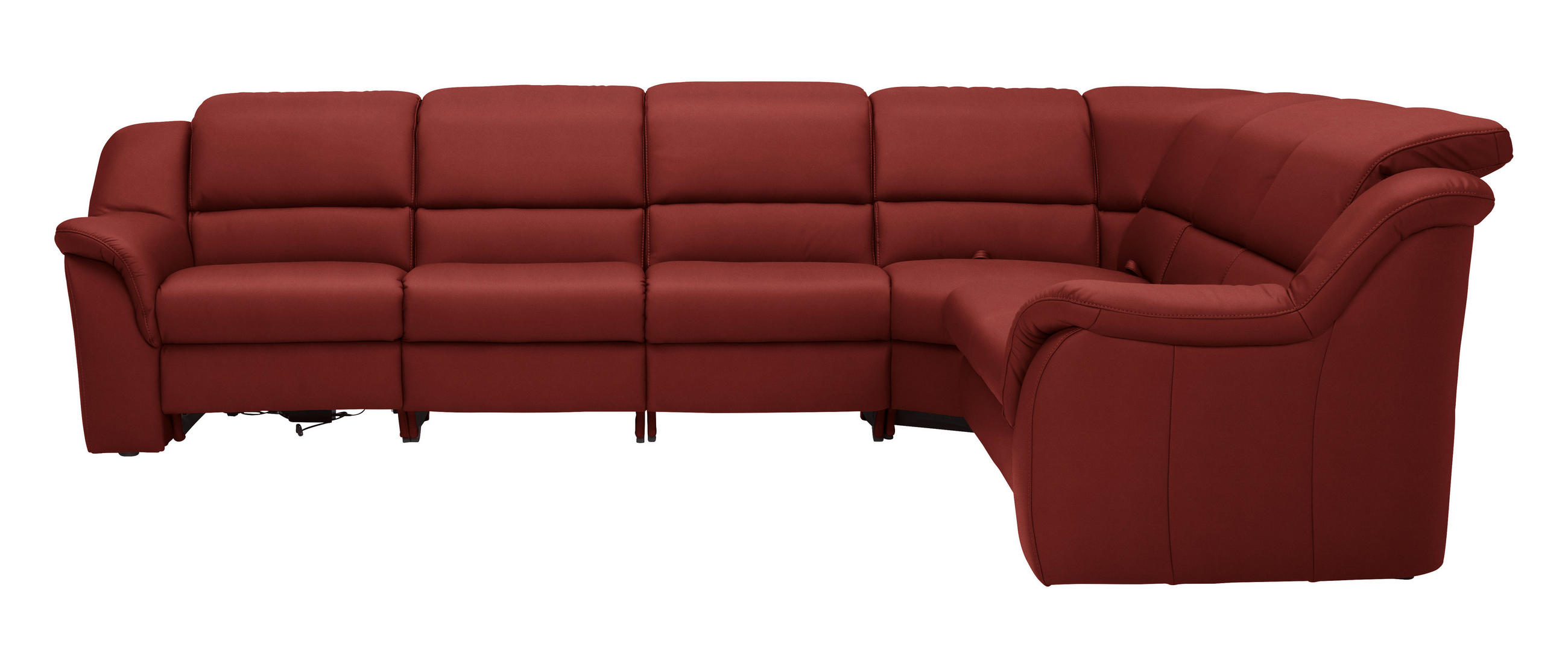 ECKSOFA  in Echtleder Rotorange  324/260 cm  - Chromfarben/Rotorange, KONVENTIONELL, Leder/Kunststoff (324/260cm) - Cantus