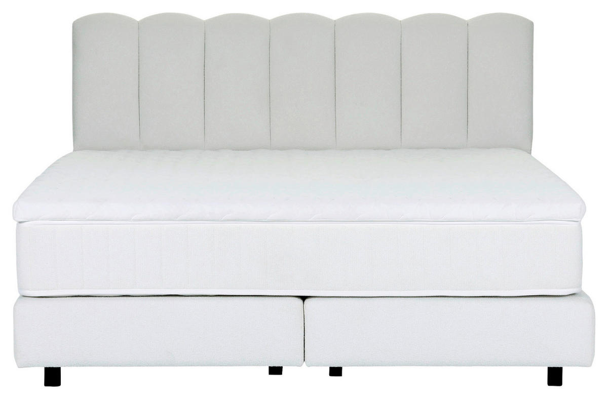 BOXSPRINGBETT 180/200 cm  in Weiß  - Schwarz/Weiß, Design, Holzwerkstoff/Textil (180/200cm) - Esposa
