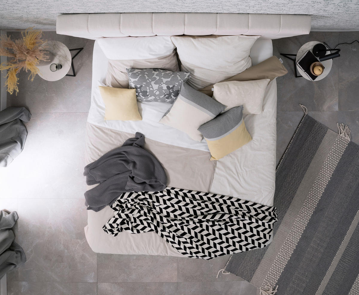 HANDWEBTEPPICH 170/240 cm Botana Dunkelgrau, Beige  - Dunkelgrau/Beige, Design, Textil (170/240cm) - Schöner Wohnen