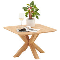 COUCHTISCH Eiche massiv 70/70/45 cm quadratisch Eichefarben  - Eichefarben, Natur, Holz (70/70/45cm) - Linea Natura