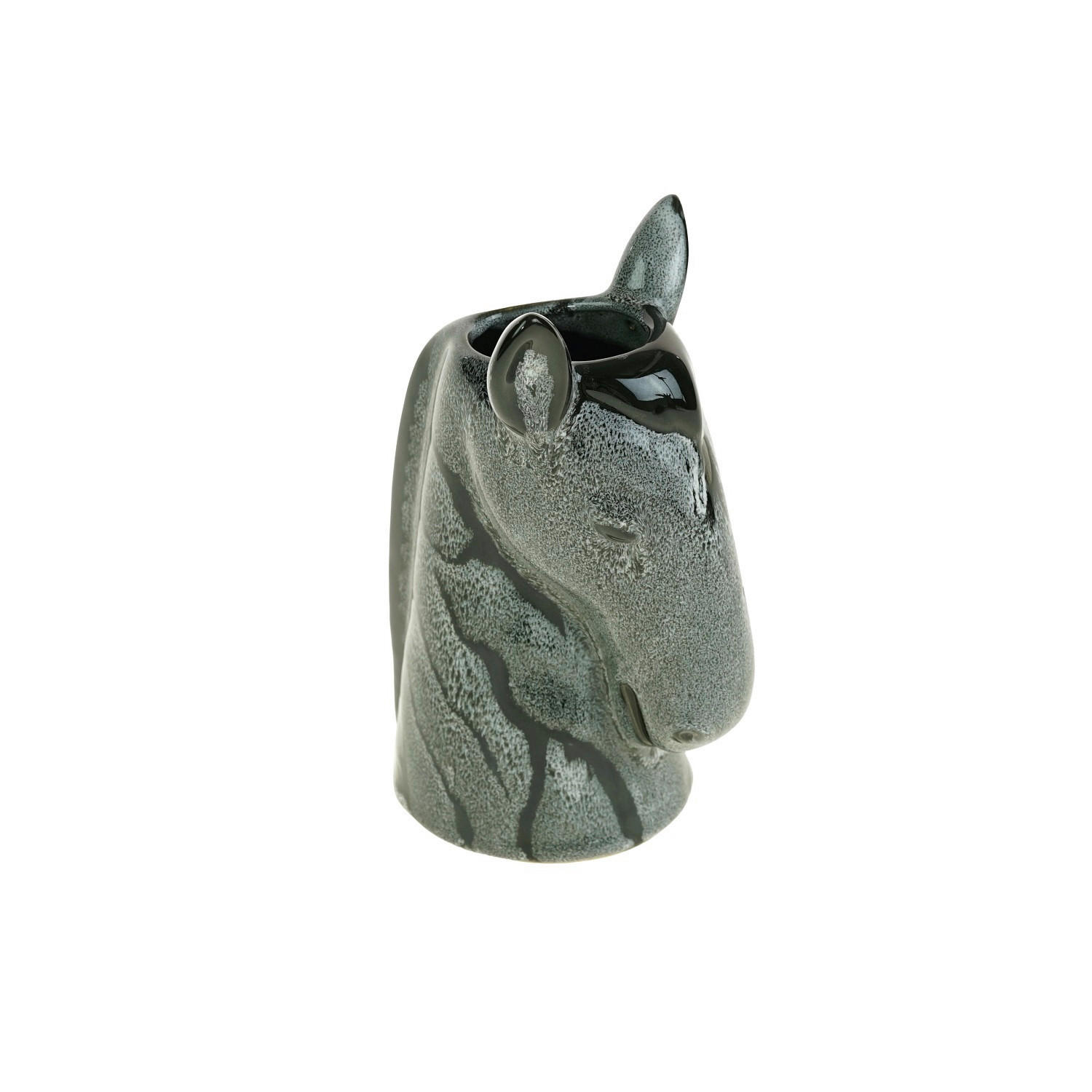 VASE  - Grau, Basics, Keramik (15/22,5/10,5cm)