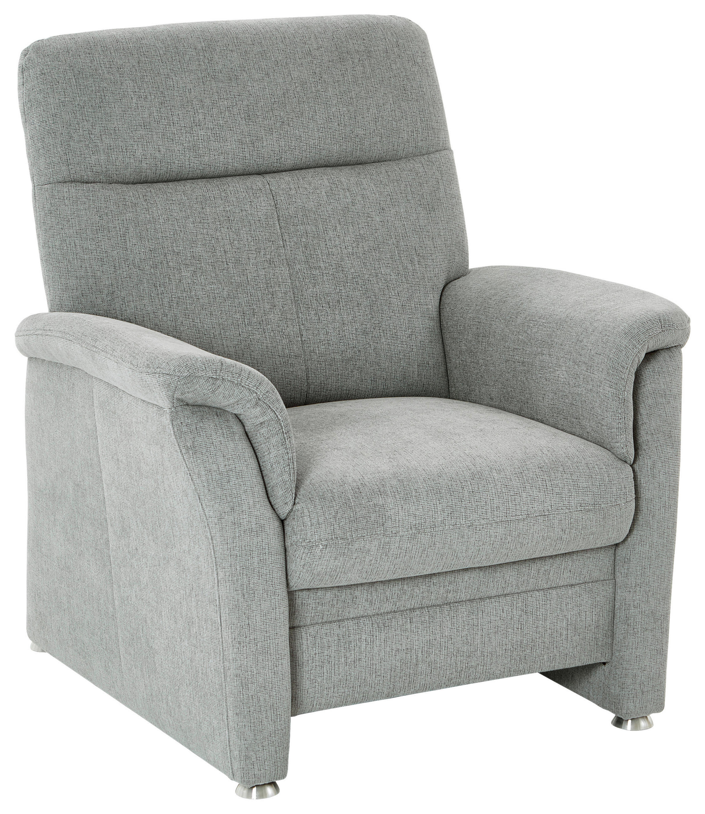 SESSEL in Flachgewebe Grau  - Alufarben/Grau, KONVENTIONELL, Textil/Metall (90/100/89cm) - Beldomo Comfort