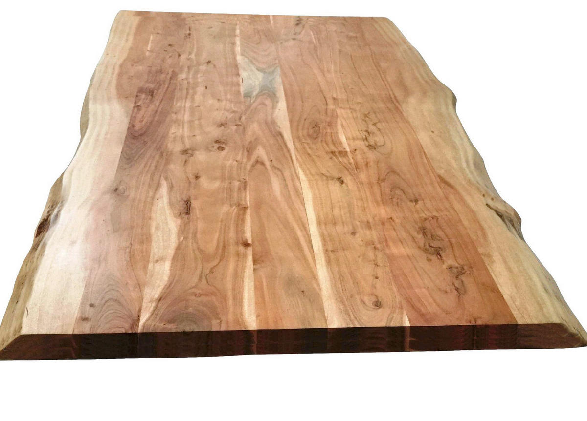 ESSTISCH 200/100/78 cm Echtholz  Holz, Metall rechteckig Naturfarben, Silberfarben  - Silberfarben/Naturfarben, MODERN, Holz/Metall (200/100/78cm) - MID.YOU