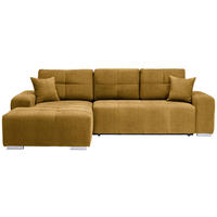 ECKSOFA Gelb Webstoff  - Gelb/Silberfarben, Design, Kunststoff/Textil (194/280cm) - Carryhome