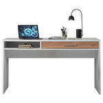 JUGENDSCHREIBTISCH 135/74/60 cm  - Chromfarben/Eichefarben, Design, Holzwerkstoff/Metall (135/74/60cm) - Xora