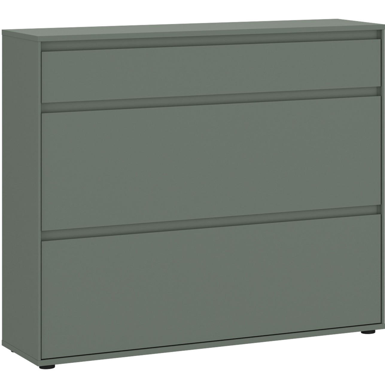 SCHUHSCHRANK Salbeigrün  - Salbeigrün, Design, Holzwerkstoff (111,5/96,8/35,3cm) - Livetastic