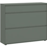 SCHUHSCHRANK Salbeigrün  - Salbeigrün, Design, Holzwerkstoff (111,5/96,8/35,3cm) - Livetastic