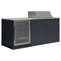 OUTDOORKÜCHE  - Sandfarben/Anthrazit, Basics, Glas/Keramik (198/117-123/63,3cm) - Dieter Knoll
