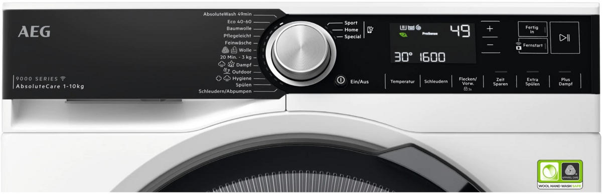 WASCHMASCHINE LR9W80600   - Schwarz/Weiß, Basics, Metall (59,6/84,7/57,7cm) - AEG