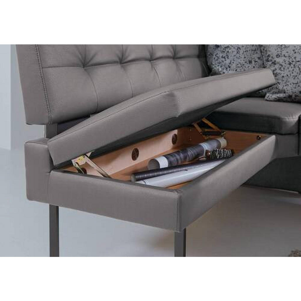Thumbnail - Dieter Knoll Eckbank, Grau, Metall, Textil, 3-4-Sitzer, L-Form, 200x158 cm, Emas, Dgm, Lederauswahl, Stoffauswahl, Typen...