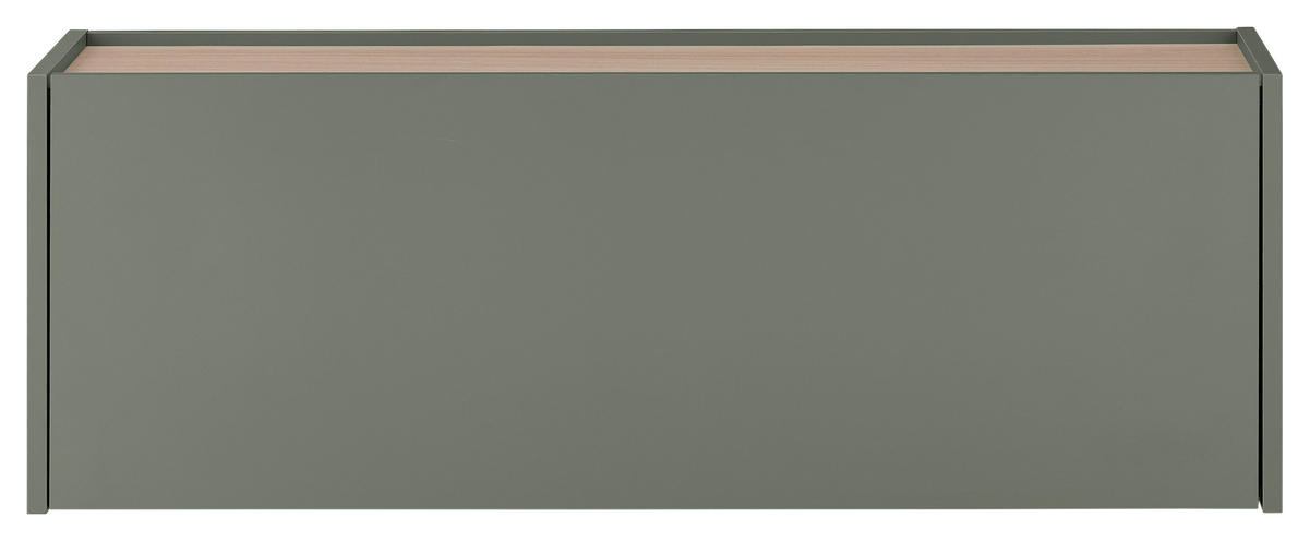 SCHUHSCHRANK Eichefarben, Salbeigrün  - Eichefarben/Salbeigrün, Design, Holzwerkstoff (100/35/30cm) - Modante