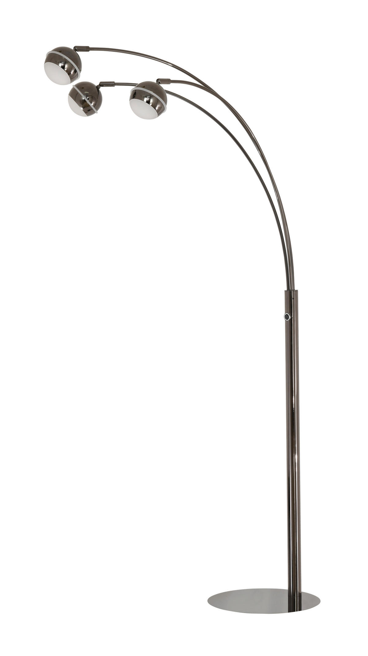 LED-STEHLEUCHTE Luberon 88/164,5/78 cm  - Schwarzchrom, Design, Kunststoff/Metall (88/164,5/78cm)