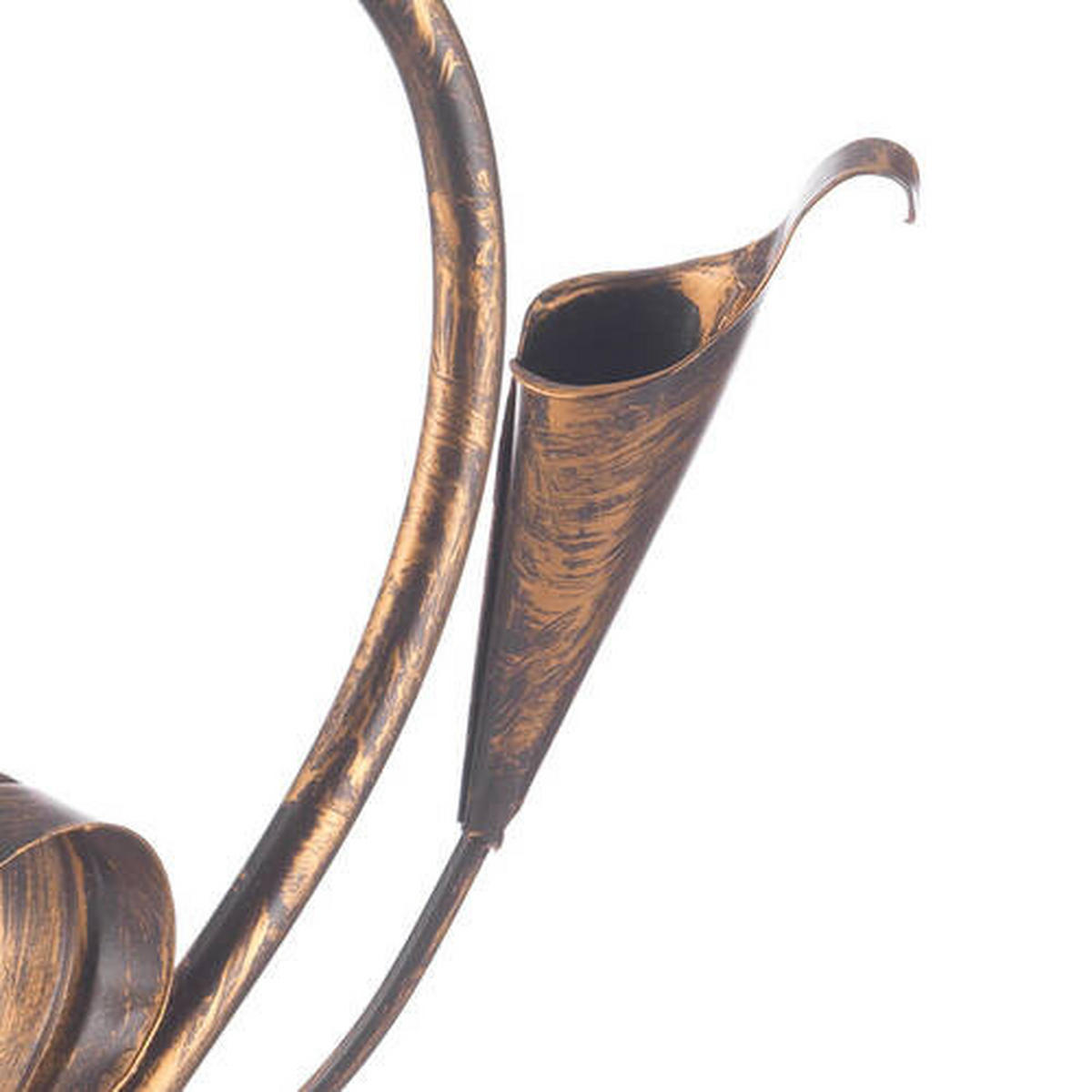 STOLNÁ LAMPA, E14, 25/31 cm  - bronzová/biela, Natur, kov (25/31cm)