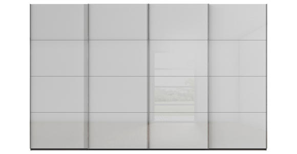 SCHWEBETÜRENSCHRANK  in Graphitfarben, Seidengrau  - Chromfarben/Seidengrau, Design, Glas/Holzwerkstoff (361/223/68cm) - Novel