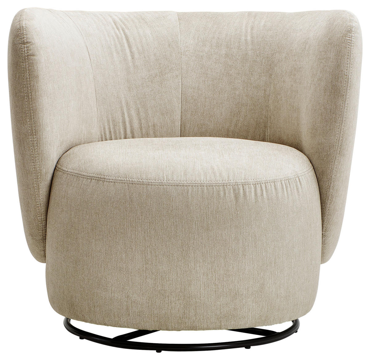 COCKTAILSESSEL in Flachgewebe Beige  - Hellbraun/Beige, Design, Textil/Metall (92/80/84cm) - Livetastic